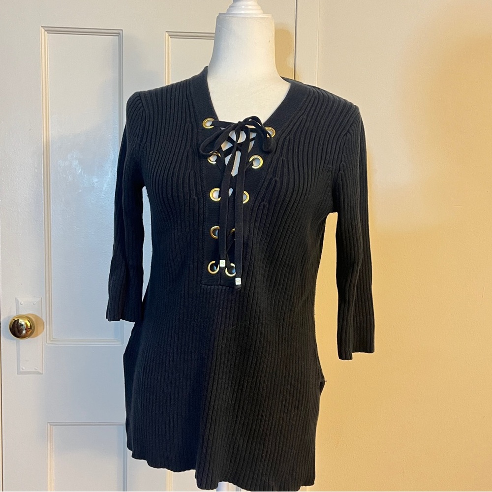 Michael Kors Black Ribbed Sweater